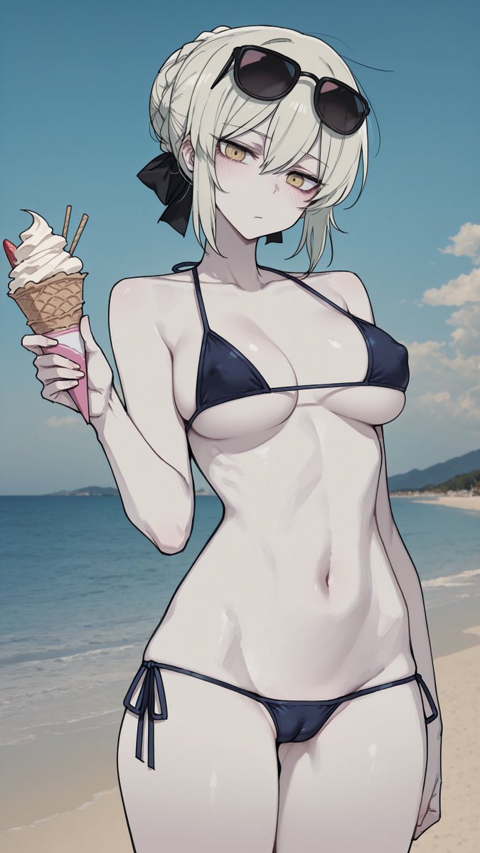 CodeC394's tweet photo. 黑呆这个冷脸萌
#FateGrandOrder #SaberAlter https://t.co/rbo87OUfw2