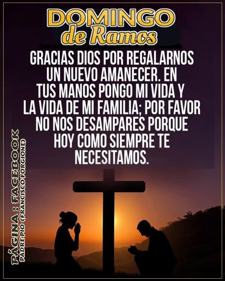 RuizHurtadoRE's tweet photo. ¡FELIZ DOMINGO DE RAMOS!
HOY COMIENZA NUESTRO #CAMINOJUNTO AL SEÑOR EN ESTA SEMANA SANTA... "#Sigamos al Divino Maestro a lo largo de la cuesta del calvario cargando con nuestra cruz, y, cuando él crea conveniente clavarnos en la cruz, #DémosleGracias, y considerémonos afortu... https://t.co/dP1LJXRpDw