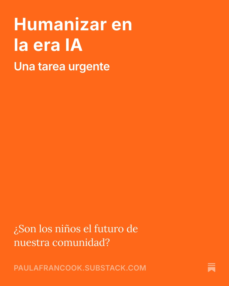 Hay algo que debemos decir con claridad: a las nuevas generaciones solo puede humanizarlas otro ser humano. Ningún algoritmo puede reemplazar la mirada atenta, la palabra compartida, el tiempo de calidad. Los niños son el futuro de cualquier comunidad, y a la Argentina le urge