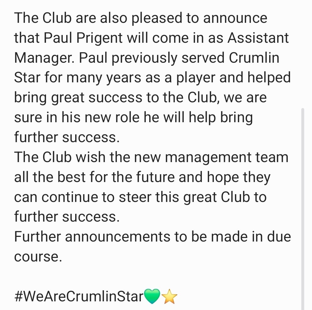 Crumlin Star Football Club💚⭐ tweet media