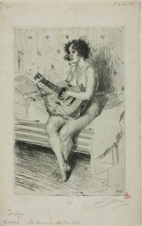 Guitar player #artbots #zorn