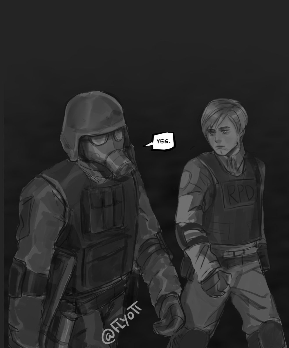 flyott's tweet photo. He’s so annoying??? #residentevil #re2 #LeonKennedy #Hunk #ReaperKnight #Lunk https://t.co/UL8kPyvKBl