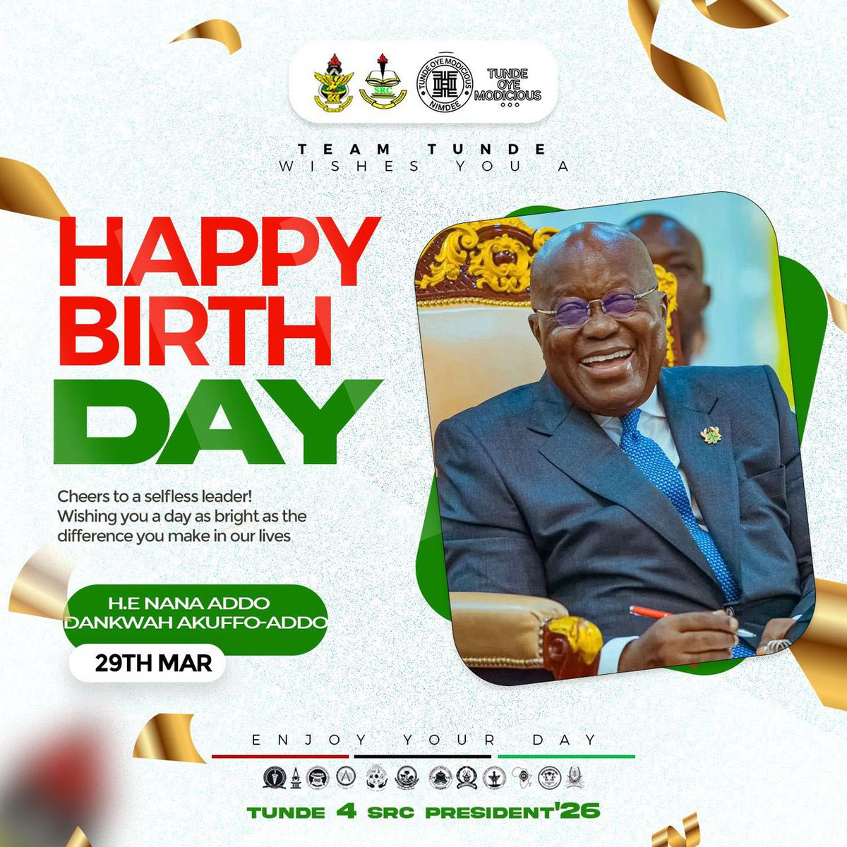 Acquire Grace, Your Excellency <a href="/NAkufoAddo/">Nana Akufo-Addo</a>. 🎉