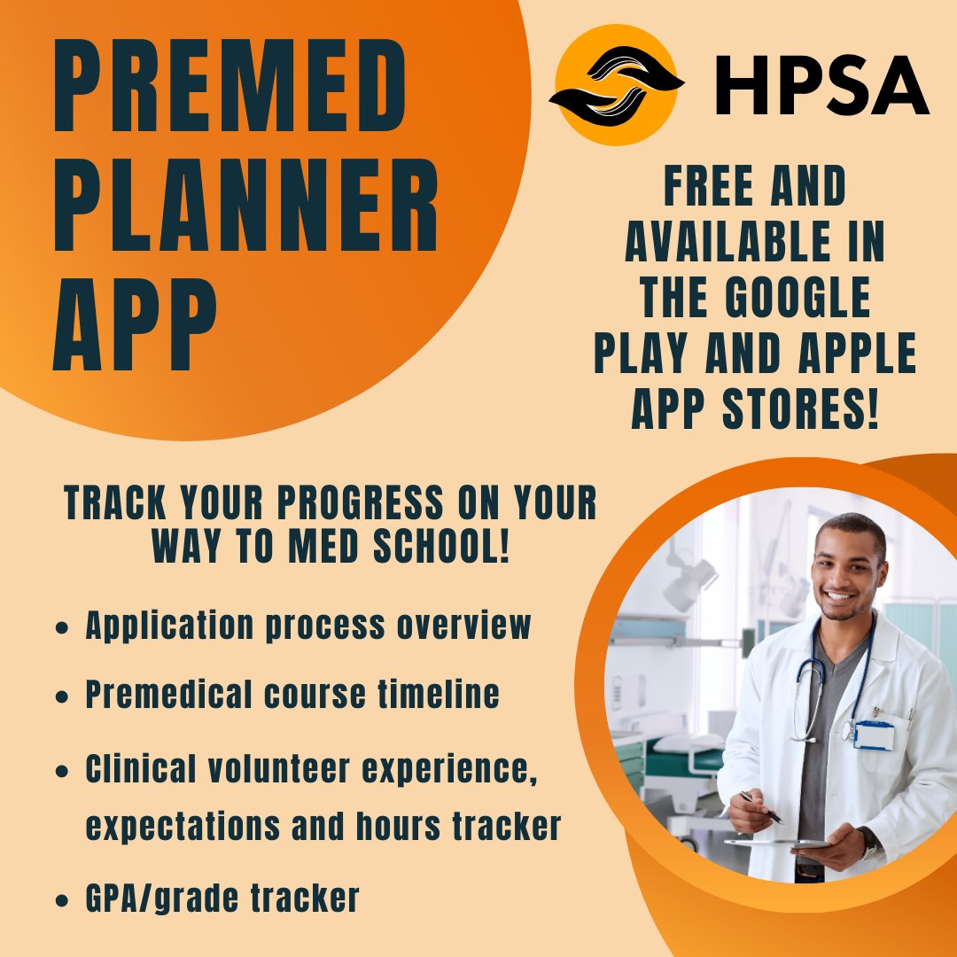 studentdoctor's tweet image. Do you have a way to track everything on your journey to medical school? The Premed Planner App will help you on way! Available in the Google Play and Apple app stores; links below.

Apple: ow.ly/qEbp50Xi80R
Google: ow.ly/bpKK50Xi80Q

#premed #premedical #medschool