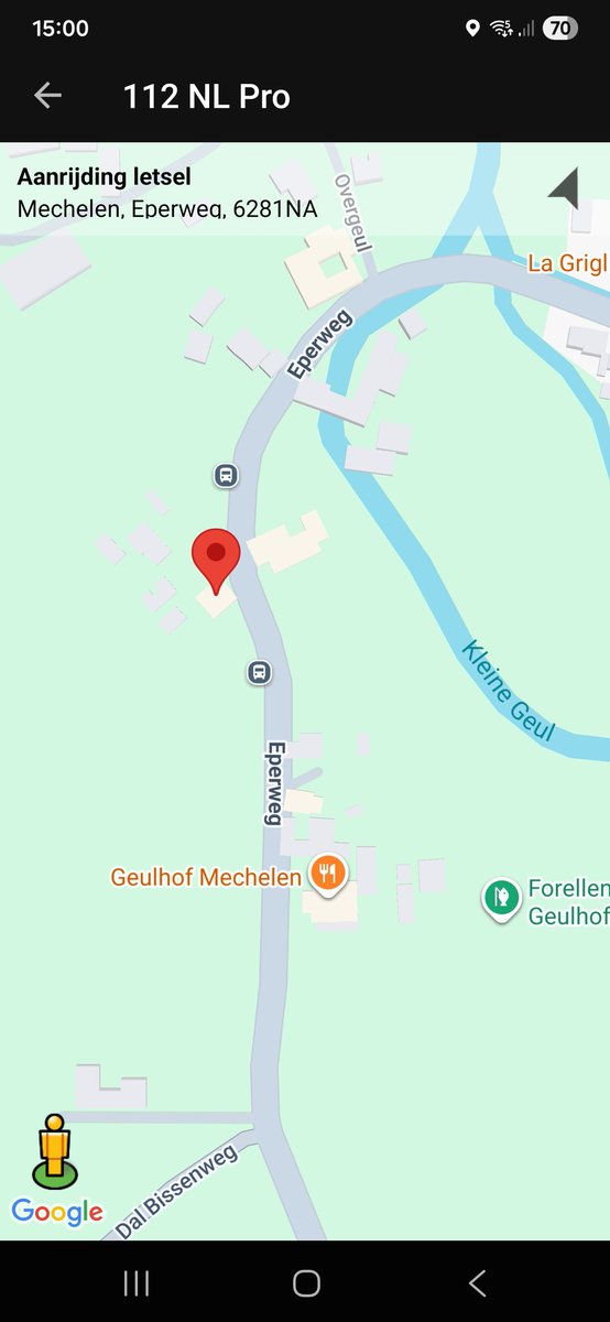 Aanrijding met vermoedelijk letsel op de Eperweg