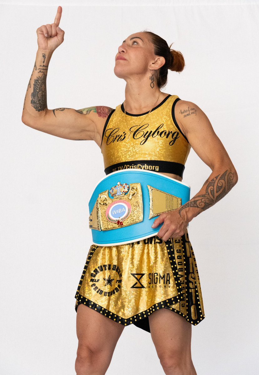 Image for the Tweet beginning: Cris Cyborg captured the WIBA