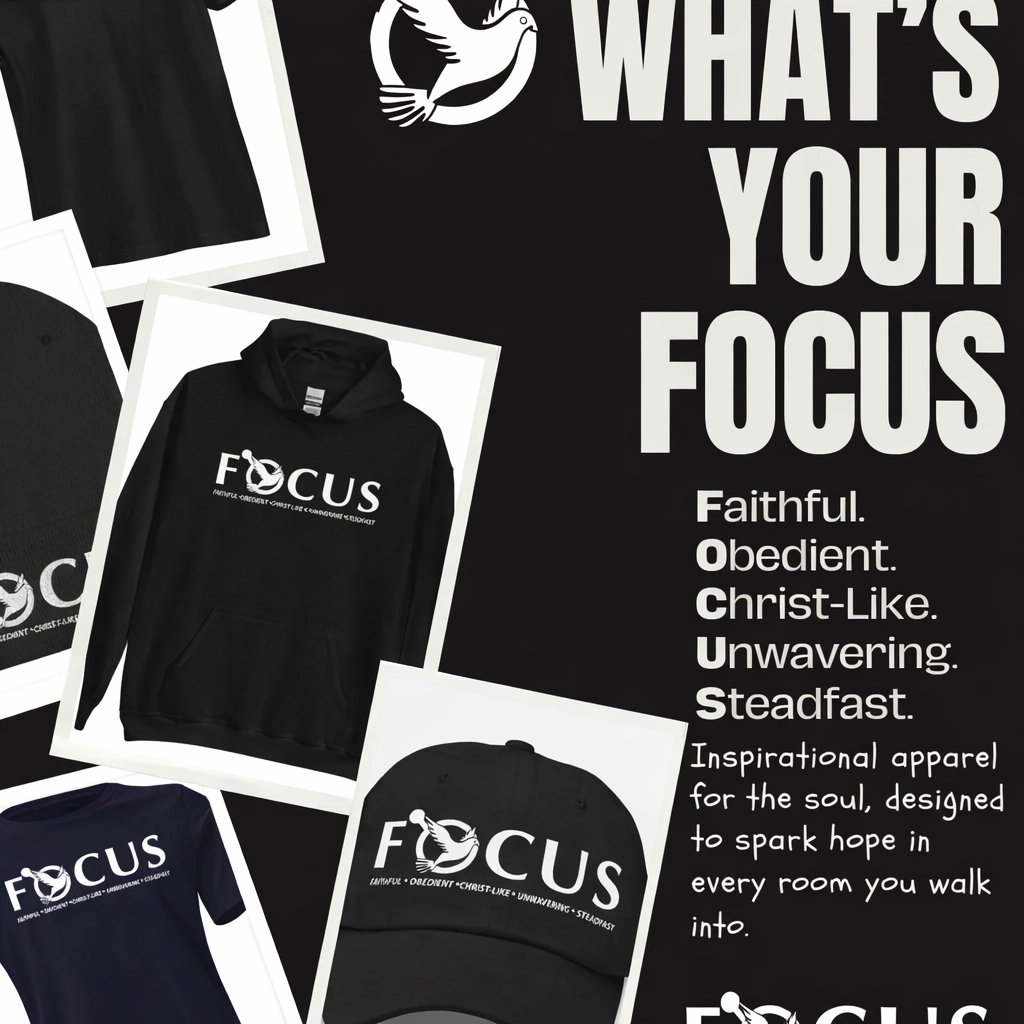 FocusIApparel's tweet photo. FOCUS-I-APPAREL was born from a daughter’s love and a mother’s legacy. ✨ Since 2012, our mission has been to help you be a 'Walking Billboard for Christ.' 🕊️ Join the movement as we choose Truth over Trend. #FOCUSMovement #WalkingBillboard #FocusIApparel #Day1 https://t.co/lNdIM6TC8A