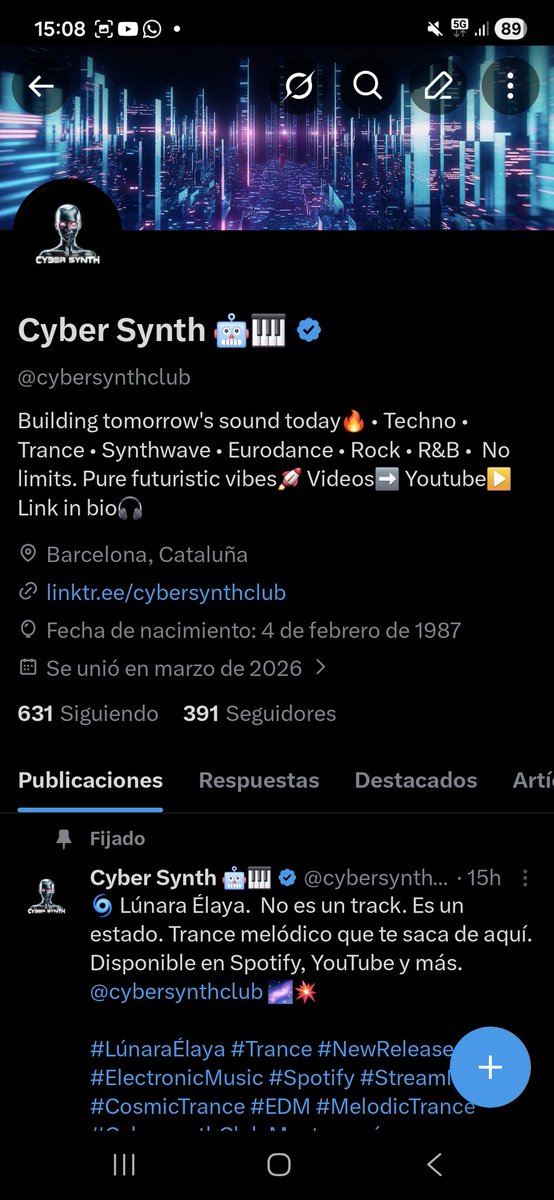 cybersynthclub's tweet photo. 391 seguidores 👏👏 Gracias a tod@s!! 🤩🤩 https://t.co/DpGUukdaYm