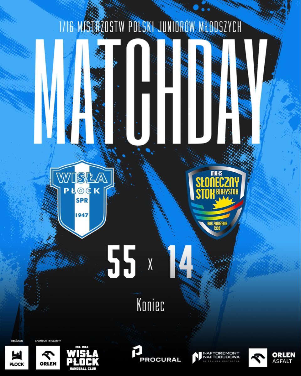 akademiaOWP's tweet photo. Zwycięstwo na zakończenie turnieju! 👏

Juniorzy Młodsi ORLEN Wisła Płock wygrywają z MOKS Słoneczny Stok Białystok 55:14 w ostatnim meczu 1/16 Mistrzostw Polski. 🔥

Nafciarze kończą turniej z kompletem zwycięstw i meldują się w kolejnej rundzie! 💪 https://t.co/zUdyEnWFxY