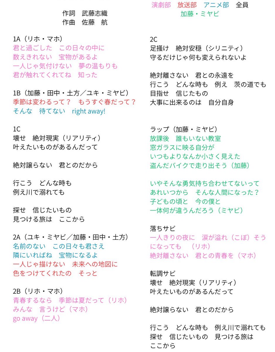 shiori_muto0722's tweet photo. #クロコ学園　連日たくさんのご声援、誠にありがとうございました。
ご来校いただきました皆様の心に、少しでも何か残せていたら幸いです。
校歌の歌詞を置いておきます🌸
芸の道を志した彼らと、応援してくださる皆様の歌になれたらと思い作詞しました。 https://t.co/pPOJqWGQr7