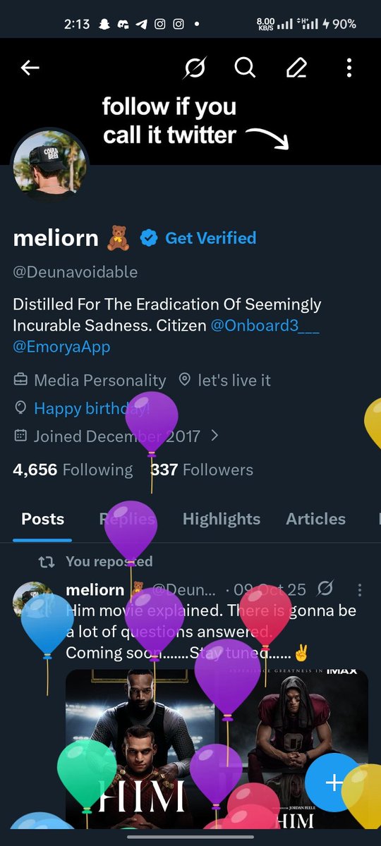 Deunavoidable's tweet photo. Happy Birthday to me! 🎉🎂
Today, I celebrate another year of growth, strength, and endless possibilities. I’m proud of how far I’ve come, the challenges I’ve overcome, and the person I continue to become.
Cheers to me stronger, wiser, and better every year! 🥳✨ https://t.co/PCbIBywp7r
