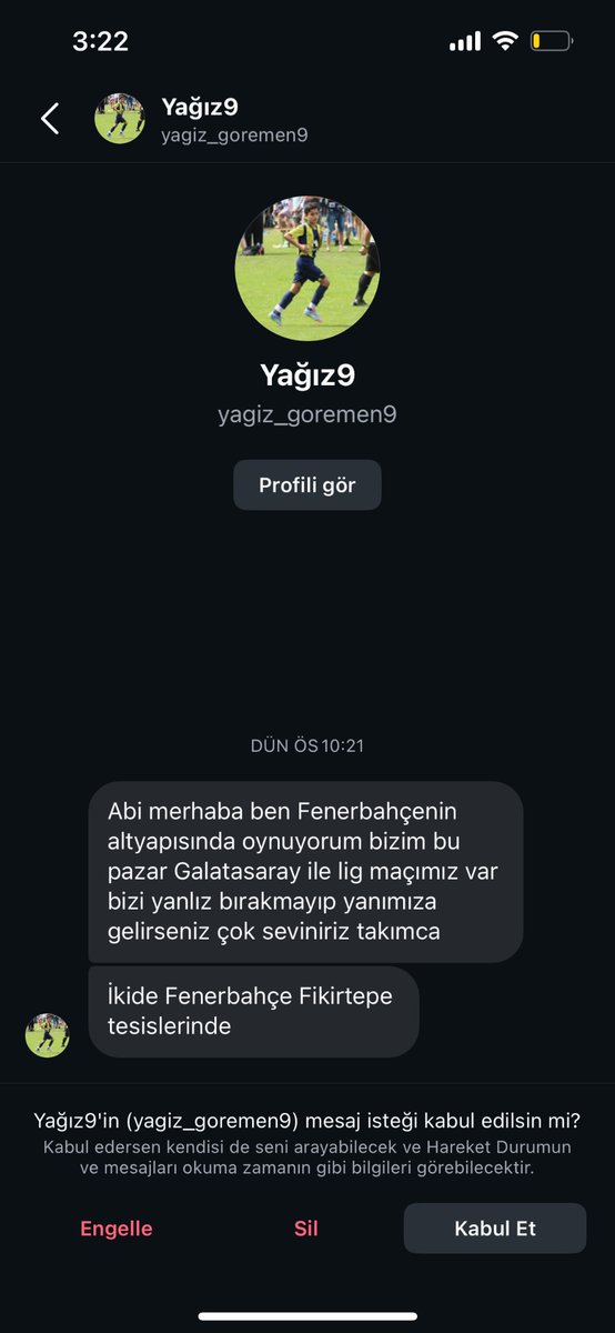 yusufgokayozel's tweet photo. GENÇ FENERLİ YAĞIZ 😎 https://t.co/0xPtd8Wewo