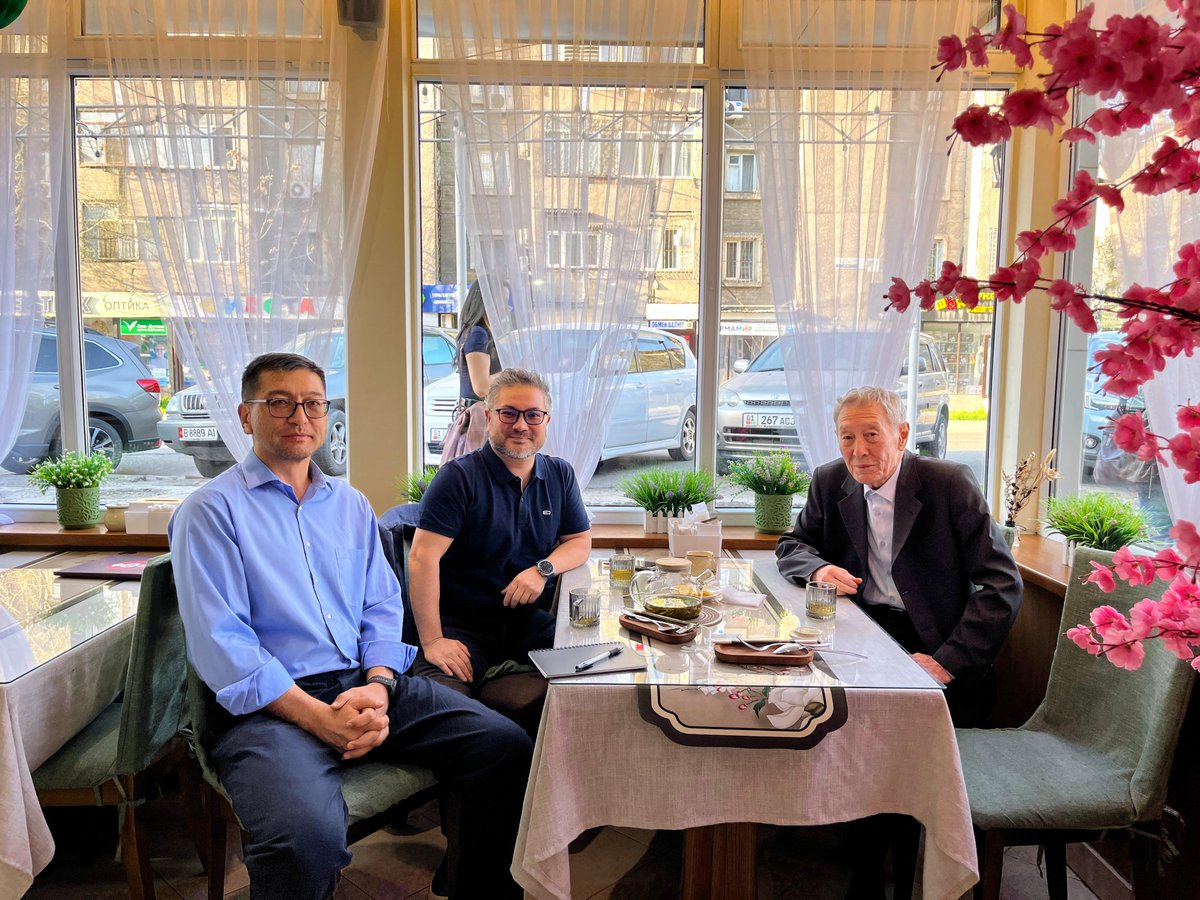 talant's tweet photo. How can #AI improve the health of mountain communities? Brainstorming with Doctor of medical sciences, professor, state prize laureate in science &amp; technology Almaz Shanazarov, Head of the Institute of Mountain Physiology &amp; Medicine of the National Academy of Sciences (1993-2017) https://t.co/L1Ja1drrKv