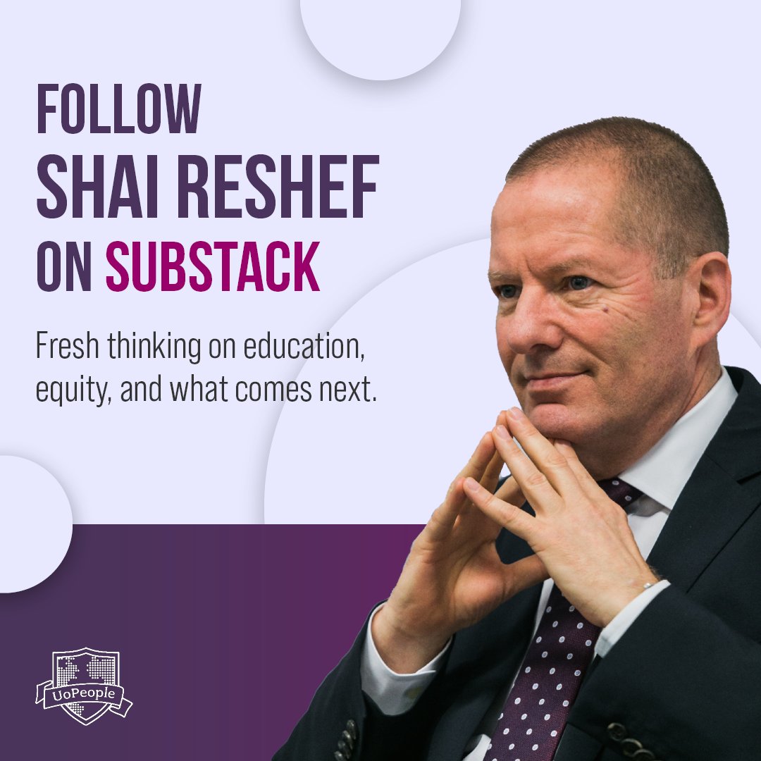 Talking about the future of higher education—one video at a time. Follow on Substack: 
 shaireshef.substack.com
