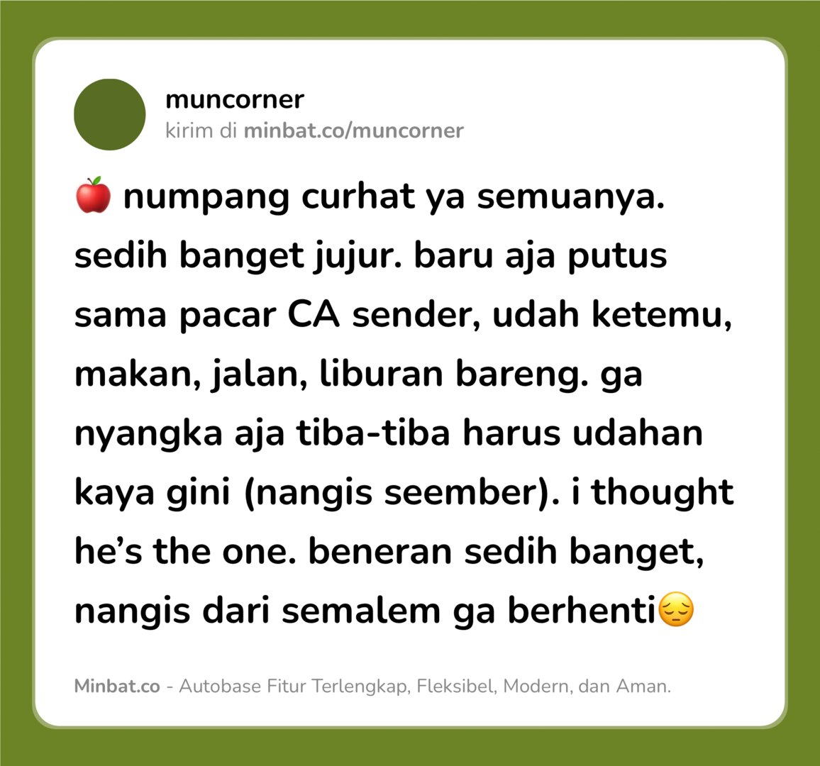 Base umum bisa follow @cornerfess tweet media