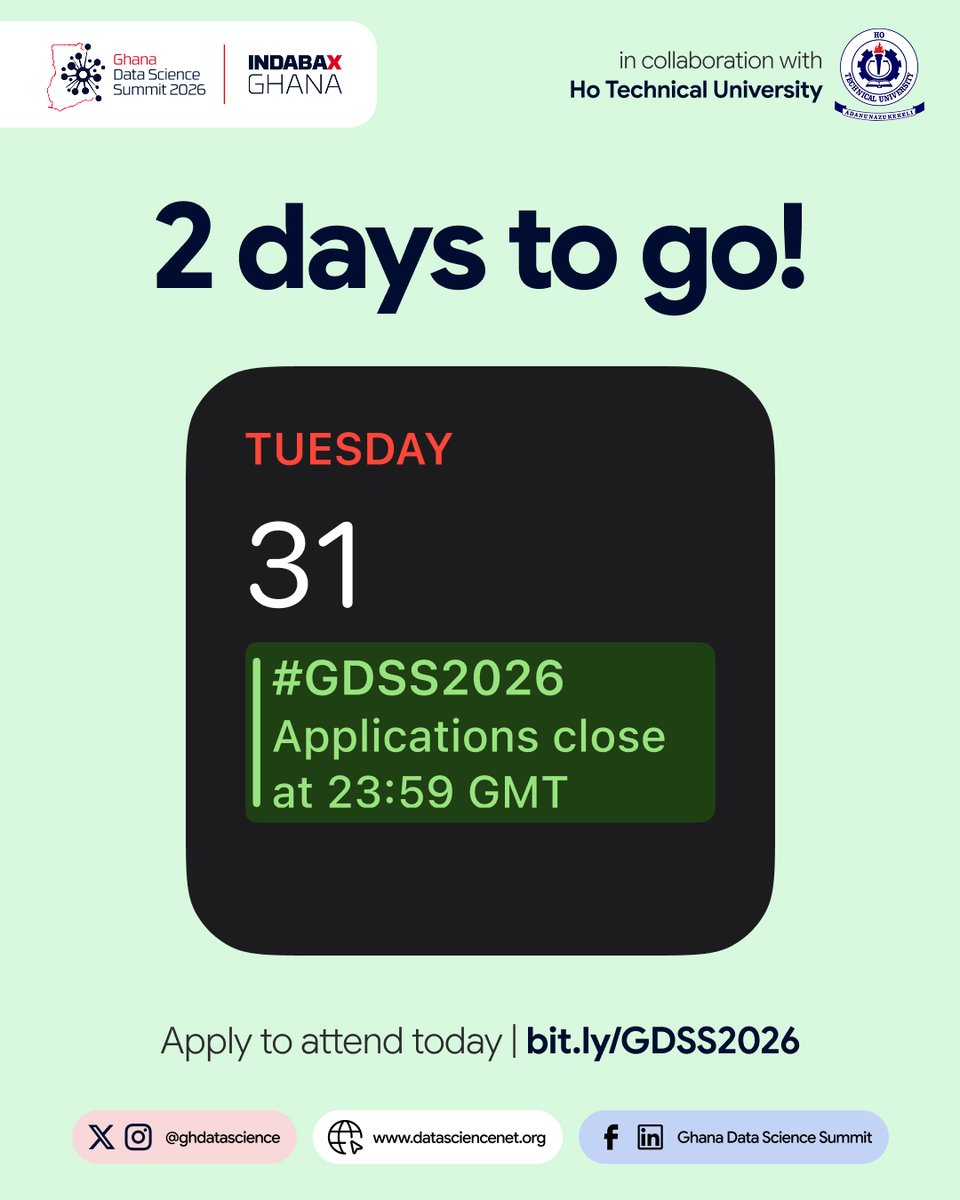 Ghana Data Science Summit (IndabaX Ghana) tweet media