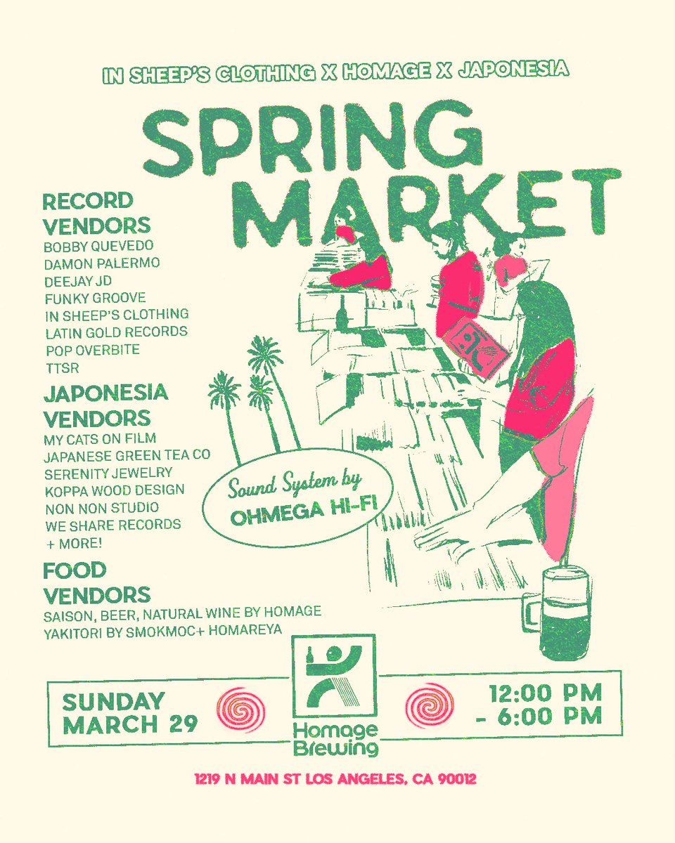 JpnCoffeeCo's tweet photo. It's today! 3/29/2026 11am-6pm See you there if you are in LA today! (^^)  Homage Brewery 1219 N Main St, Los Angeles, CA 90012 #dreamofjapan #japanesegreenteaco #japanesecoffeeco https://t.co/ENh68v7ZtF