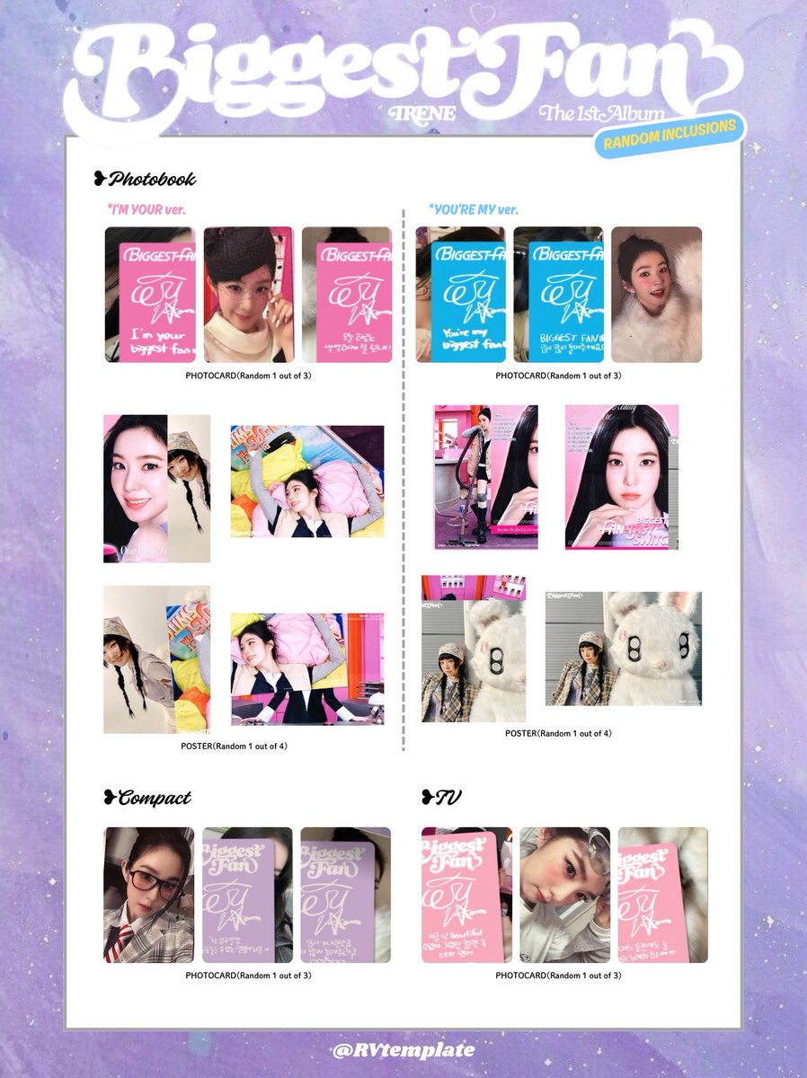 IRENE 아이린 アイリーン The 1st Album 【Biggest Fan】 ALBUM RANDOM