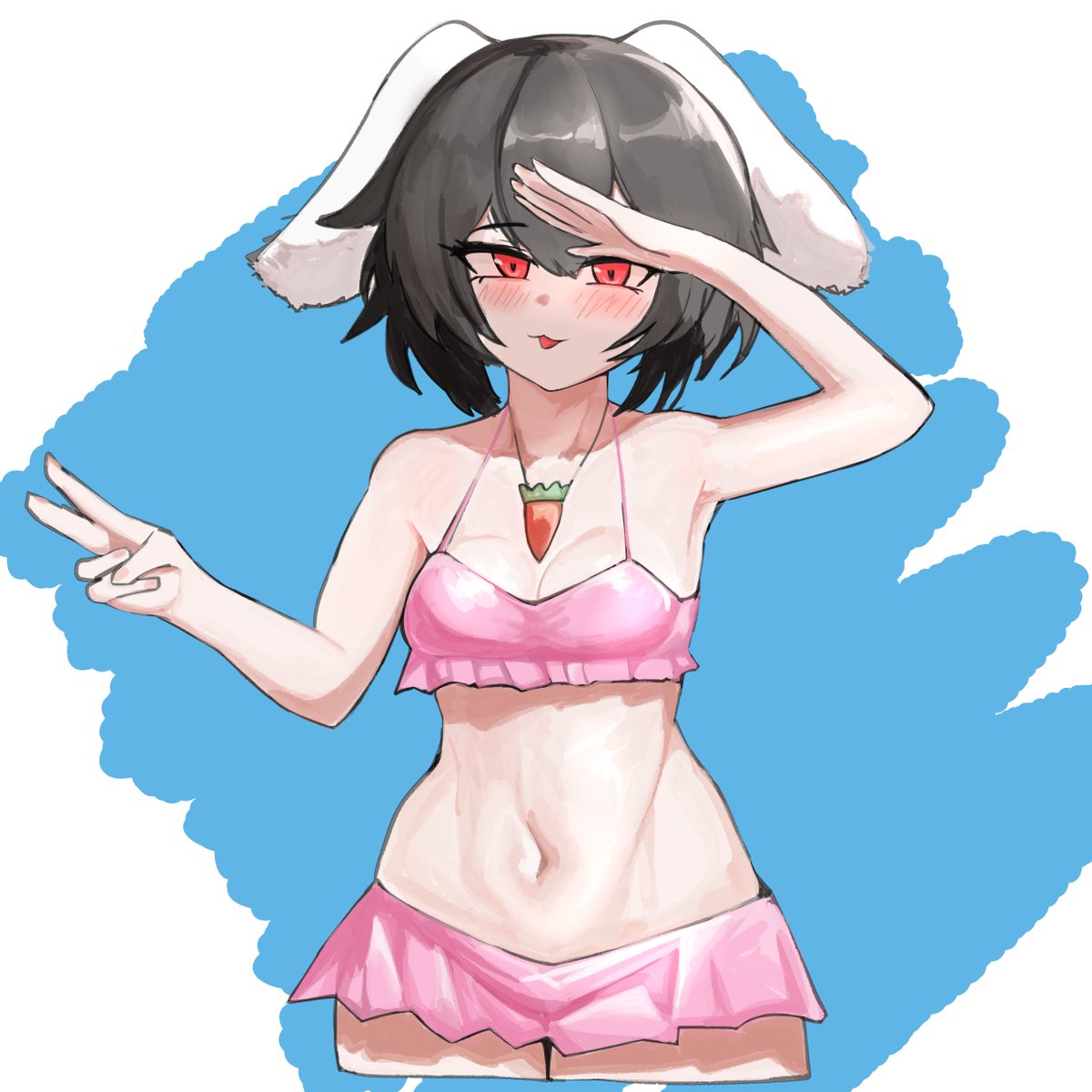 Ranguiri's tweet image. 토끼끼
#東方Projectㅤ 
#てゐ
#水着