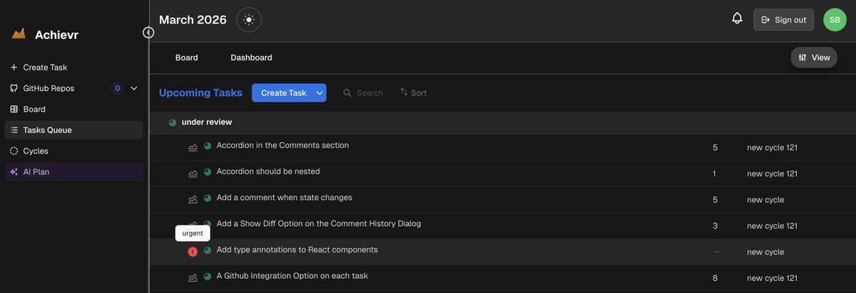 sourashreeart's tweet photo. List view of tasks on #achievr app that I'm building, still working on some loading states and adding a design system throughout the app.
Feedbacks are welcome, checkout the app at:
https://t.co/kDqLjUsESs
#buildinpublic #UIDevelopment https://t.co/qvCP7FxiYF