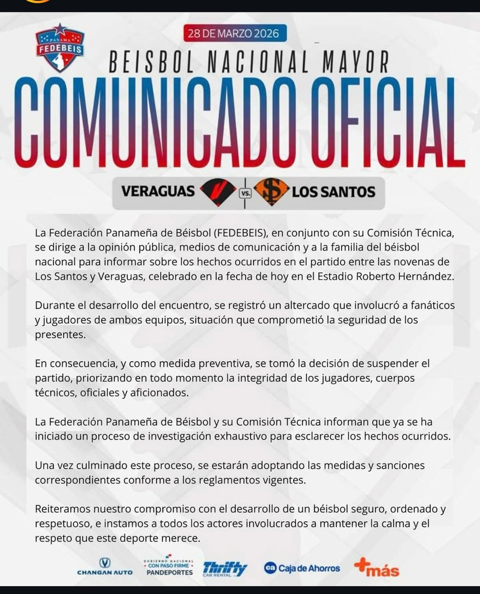 saintsarmiento's tweet photo. Y el tema de la seguridad? Comunicado flojo de @FedebeisOficial https://t.co/J9HyH4WWCL