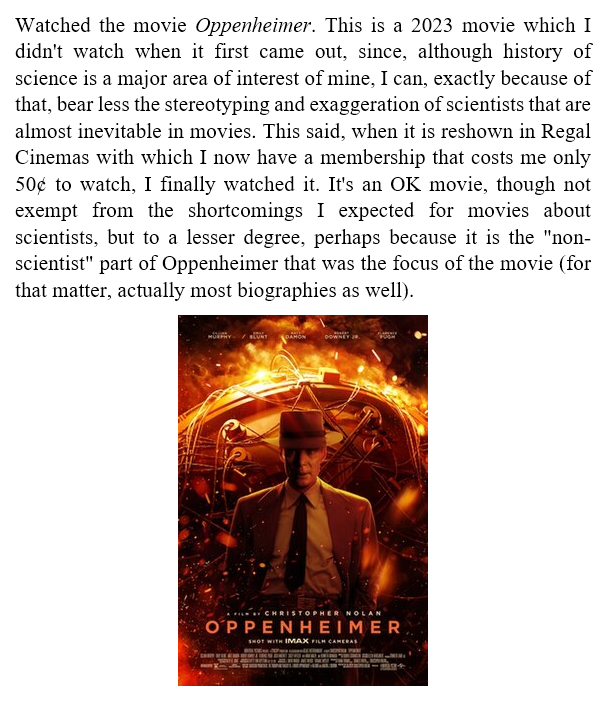 lu_changhai's tweet photo. Watched the movie Oppenheimer... https://t.co/bzjzk1YaS7