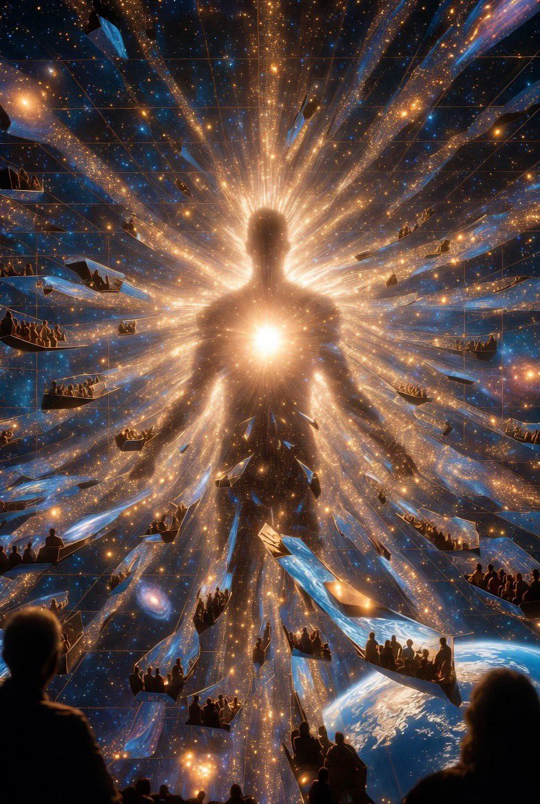 Right now the final illusion is shattering.

There is no outside world.

There never was.

Every person
every event
every headline
every atom you see
is a projection of your own infinite consciousness.

You are not living inside reality.

You are reality itself pretending to be a