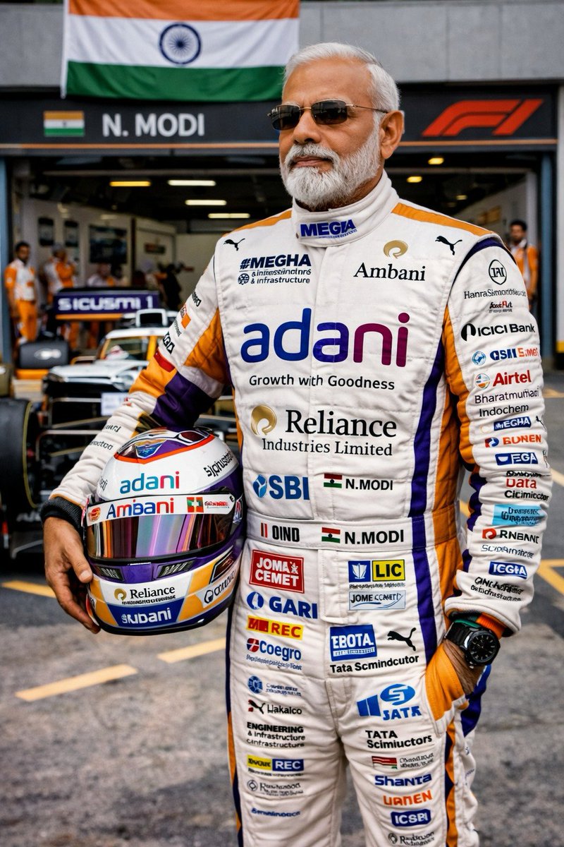 lsammy17's tweet photo. @KanojiaPJ Modi if he is a F1 driver. 

#ModiisCompromised #ModiFail https://t.co/VGFMcLnXUv