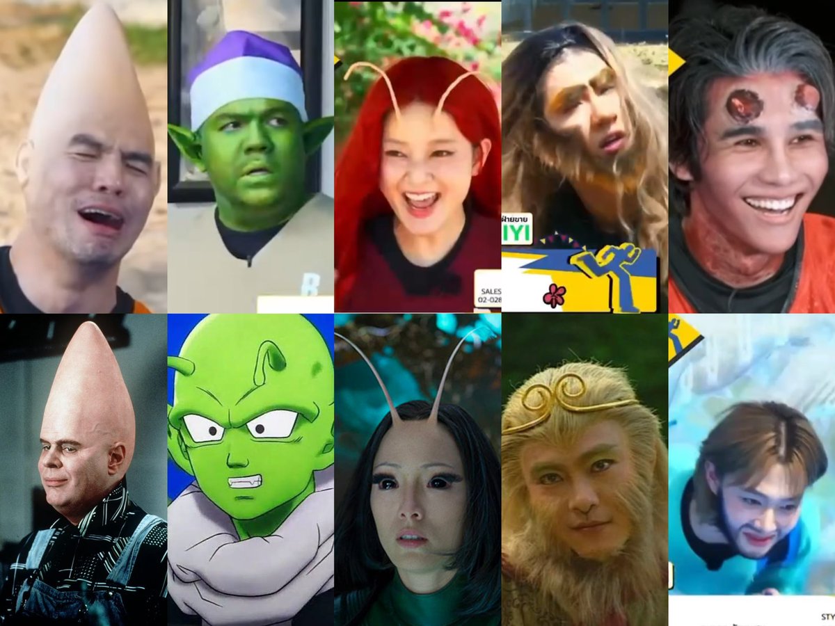 Ep หน้าเหมือนจะแต่งตัวเป็นคนมีพลังพิเศษกันใช่ไหมนะ

พี่เผือก = เอเลี่ยนหัวกรวย
พี่โอ้ต = โยดา
อิ้งค์ = แมนทิส
เต = หงอคง
เจฟ = ? (เหมือนอสูรแต่ไม่แน่ใจ)
นุนิว = Xmen? จินนี่ยักษ์? (คือของน้องนิวเดาไม่ได้เลย) แต่รอดูอาทิตย์หน้าละสนุกแน่5555555555555555

#RunningManTH