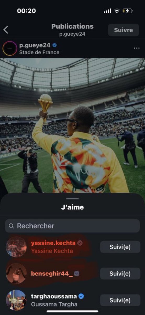 AsPicques's tweet photo. @Galsenfootsn La réaction de certains joueurs marocains sur Instagram.
Sénégal Champion d’Afrique ⭐️⭐️ https://t.co/4OyrFBIDvw
