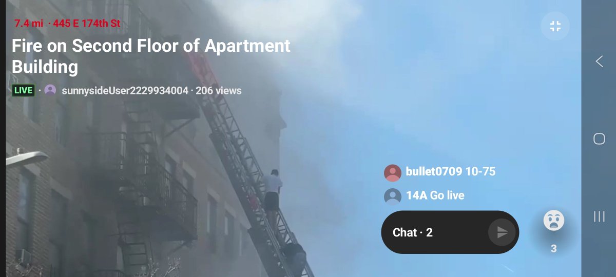 EmergencyStream's tweet image. 🚨 🔥 #BREAKING | NY | Bronx | Fire w victims &amp;amp; rescues being made | #Watch: go.citizen.com/2FkrD2B6T1b
#Listen: scannerradio.app/?l=ODY5NDE