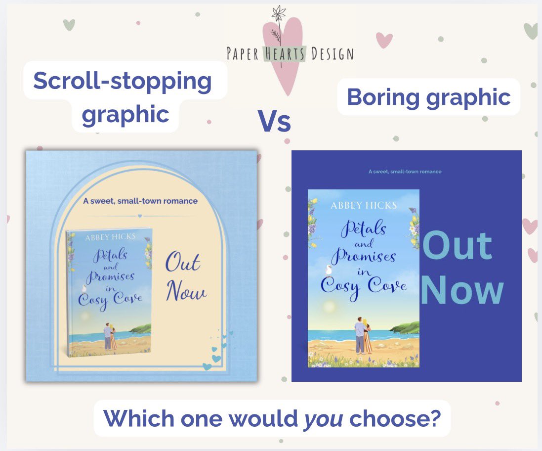 PHeartsDesign's tweet photo. Which graphic would you choose?
#authorshelpingauthors #indieauthor #romancebooks #romanceauthor #amwriting #indieromance https://t.co/zUkbpCP6xz