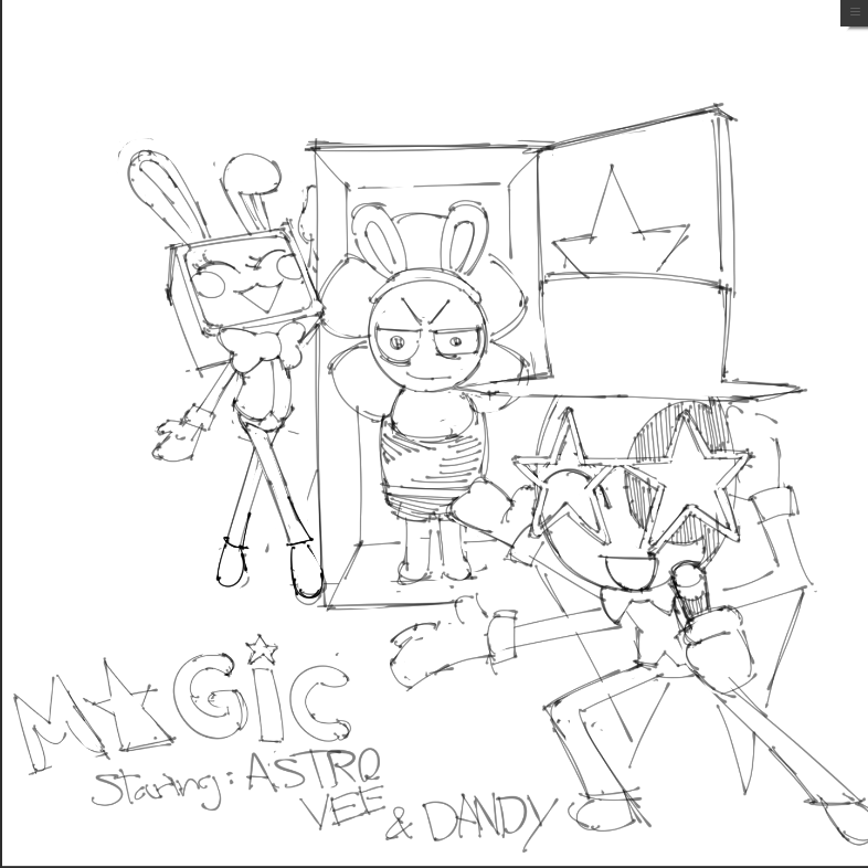TeatonDTeapot's tweet photo. And while im at it here are sketches that I lost interest in rendering. #dandysworldfanart #vee #astro #sprout #moonvision https://t.co/ANP0zLA5hK