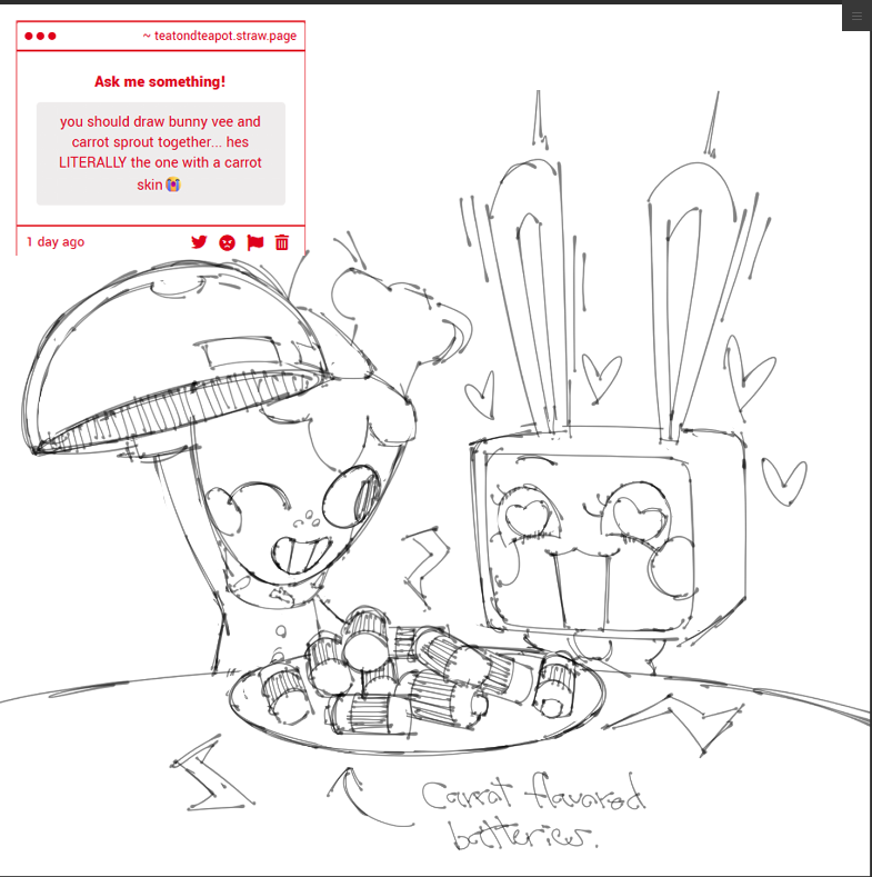 TeatonDTeapot's tweet photo. And while im at it here are sketches that I lost interest in rendering. #dandysworldfanart #vee #astro #sprout #moonvision https://t.co/ANP0zLA5hK