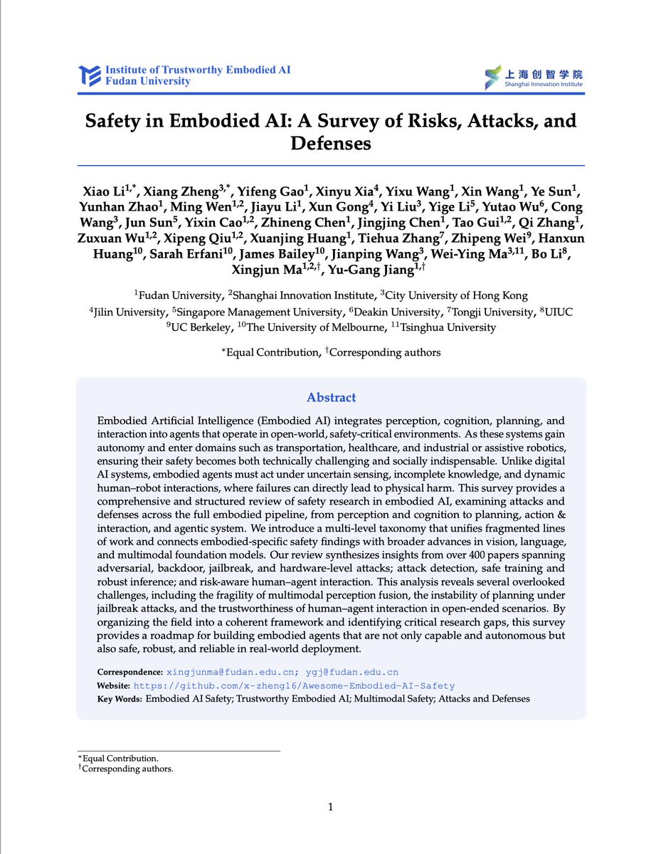 Triste_i's tweet photo. When AI steps out of the screen and into the physical world, safety is no longer just about harmful text.

Inspired by Karpathy’s “Dobby the House Elf Claw” taking over home automation, we ask:

👉 What does safety mean for embodied AI? https://t.co/uajzCvFjvy