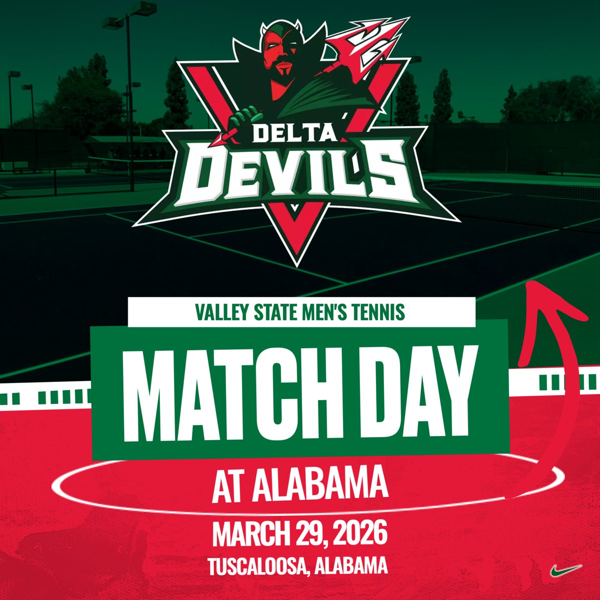 MVSUDevilSports's tweet image. 🚨 MATCH DAY 🚨

🆚️: Alabama 
⏰️: 5:00 PM
📍: Tuscaloosa, AL 

#eleVate | #ValleyInMotion