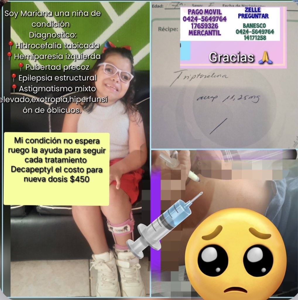mariani87784922's tweet photo. Dios se apiade requiero
Tratamientos $450
Terapias $60
Operación de ojos. $3000
Para poder llevar una vida normal necesito de chequeos y cumplir plan médico 

Cada granito suma 
Mercantil
04246549764
17659326

Banesco
04245649764
14171258

Zelle
katyka2628@gmail.com
Xiomara g https://t.co/usAZsVd4vM