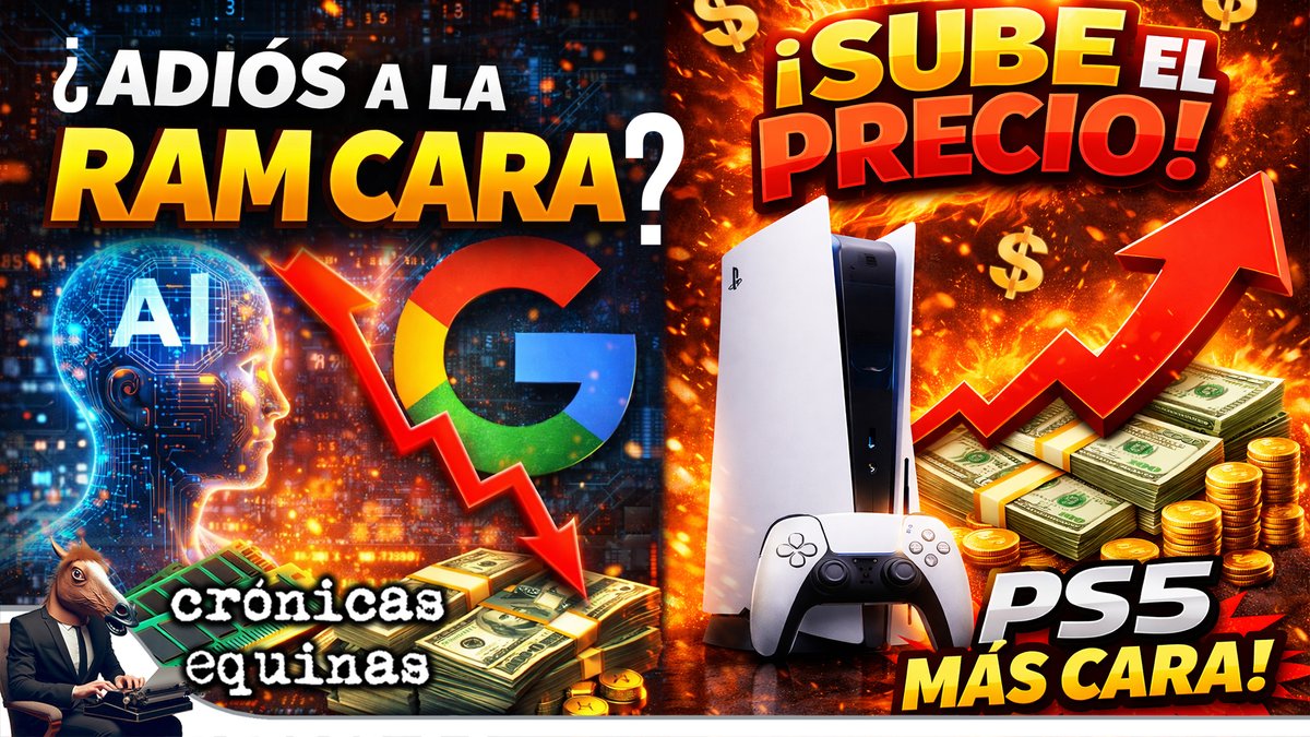 Nueva subida de precio en #PS5, PS5 Pro y #PlayStation Portal y la comunidad estalla 🔥 Repasamos el impacto del nuevo algoritmo de #Google que podría cambiar el mercado de la #RAM y muchas más noticias.
youtube.com/watch?v=Y9k9Fd…