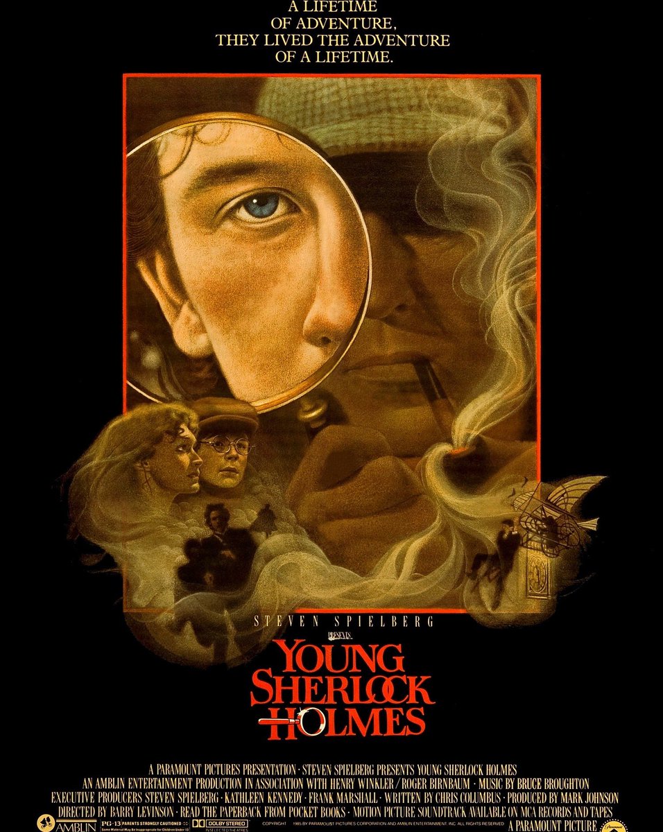 retrospect_film's tweet image. 𝐘𝐨𝐮𝐧𝐠 𝐒𝐡𝐞𝐫𝐥𝐨𝐜𝐤 𝐇𝐨𝐥𝐦𝐞𝐬 (𝟏𝟗𝟖𝟓)
#SherlockHolmes #films #movie #movies #film #cinema  #movieposter #filmposter