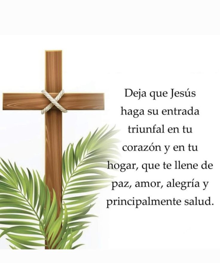 Deja que Jesús haga su entrada triunfal en tu corazón y en tu hogar, que te llene de paz, amor, alegría y principalmente salud
