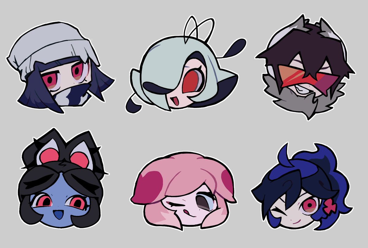 ステッカー用生首