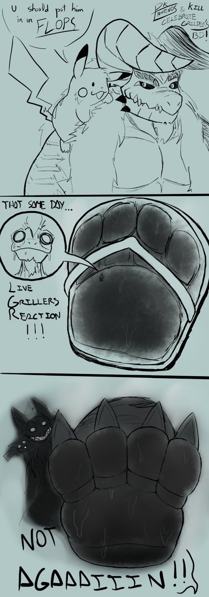 An awesome bday gift from PkTruenos on FA
Raptor getting a special treatment from the big guys <3
Really love how Im drenched in sweat RWAAAAAAA