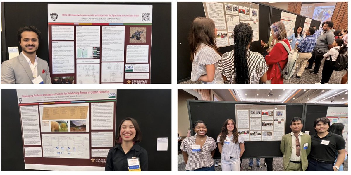 GroupHipe's tweet photo. Our USDA AnimalCareBot work was presented at the 4th Annual Texas State University STEM Conference. Amazing work from all the students in the team, and facing questions throughout the day! 👏 👏 👏 👏 

#engineering #ag #ai #mechanical #electrical #research #txst https://t.co/gyvki4MKnA