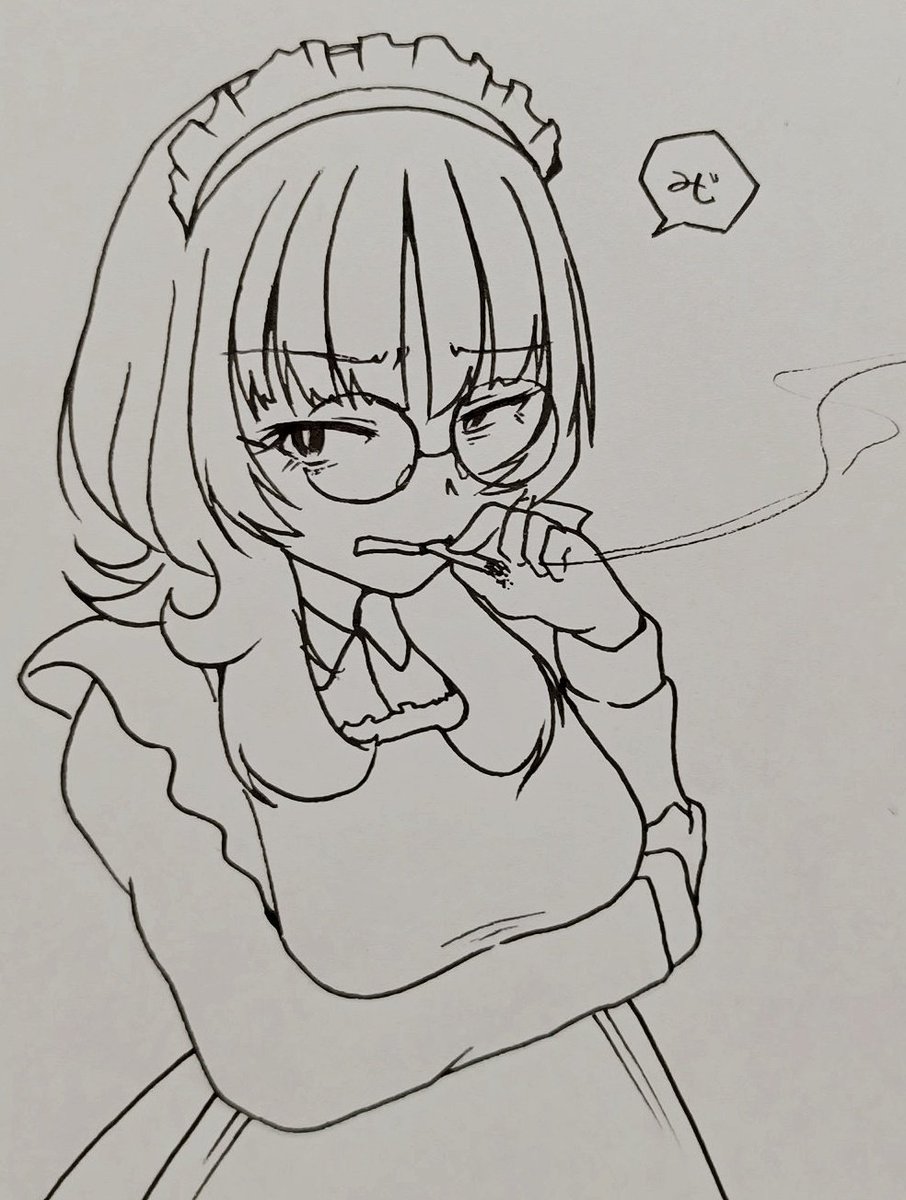 schimatanimjm's tweet photo. 目つきの悪りィメイドに睨まれてェワケ。 https://t.co/aVIC2JRq9i