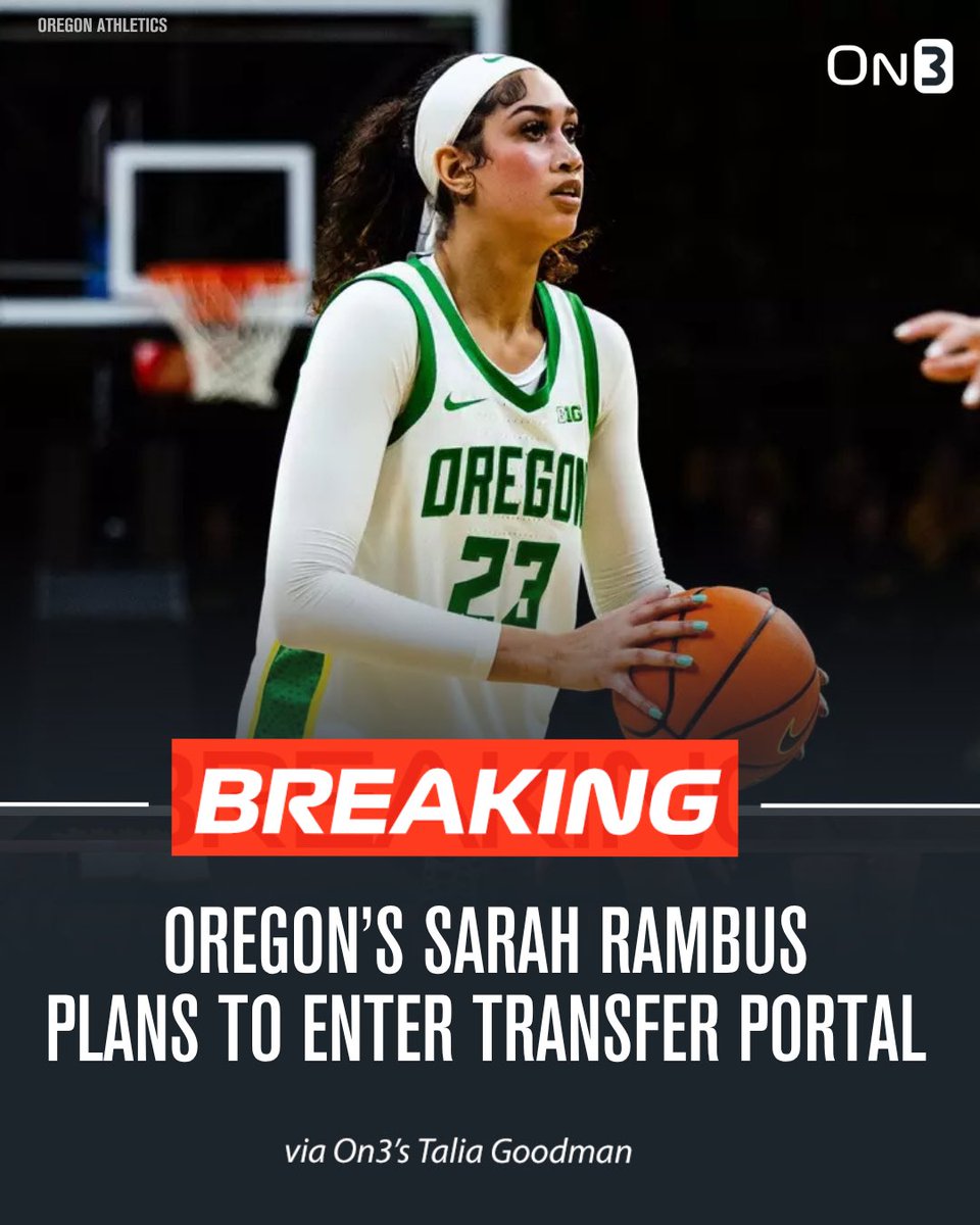 NEWS: Oregon’s Sarah Rambus plans to enter the transfer portal, her agent <a href="/JarvisJones1000/">Jarvis Jones</a> told <a href="/On3/">On3</a>. 

The 6-3 junior averaged 6.3 ppg this season. 

TRACKER: on3.com/her/news/on3-2…