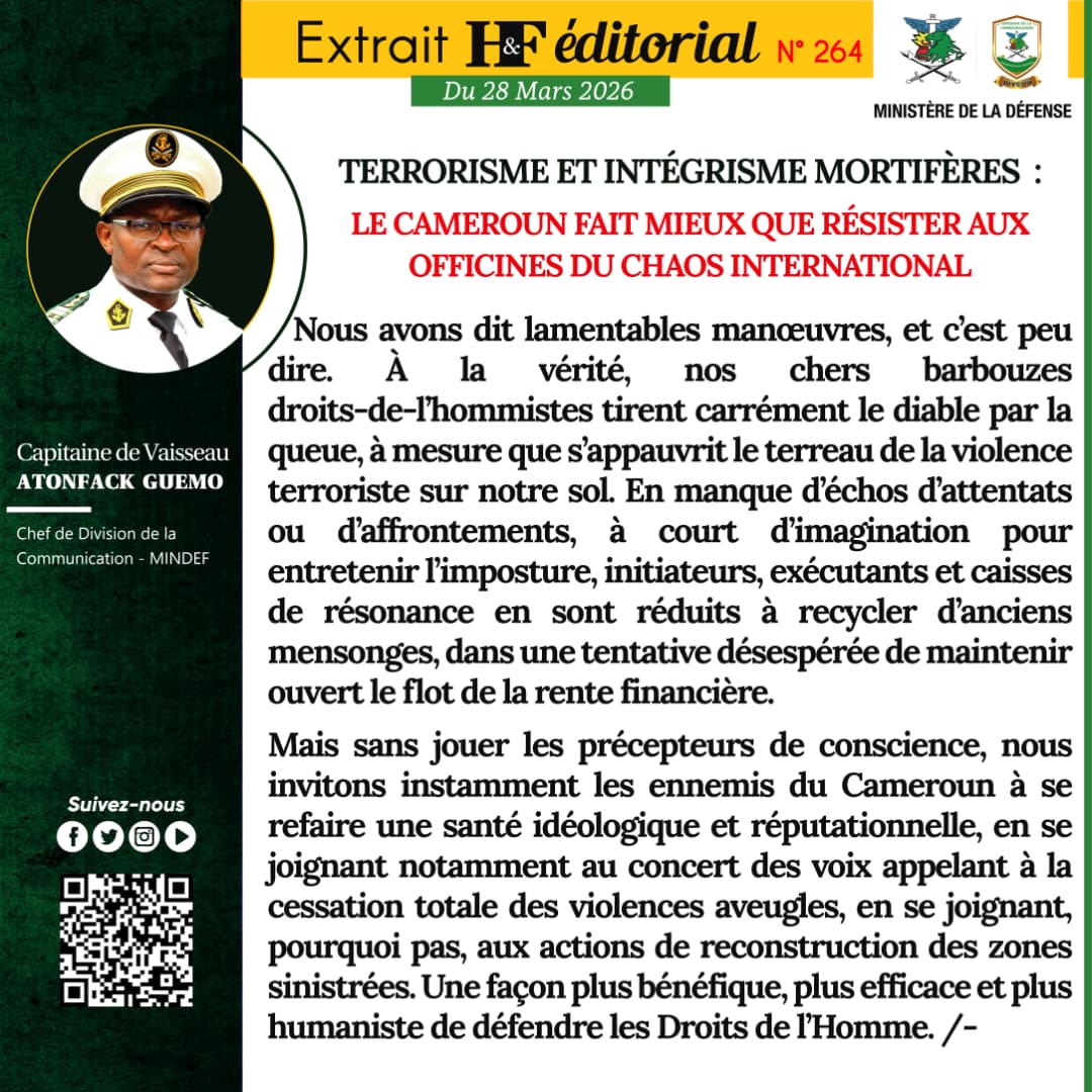 Ministère de la Défense du Cameroun tweet media