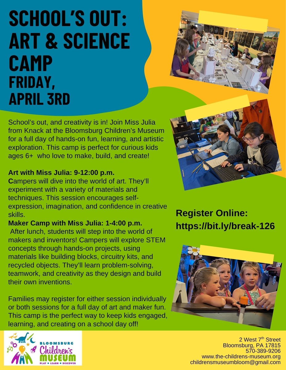 Bloomsburg Children’s Museum tweet media