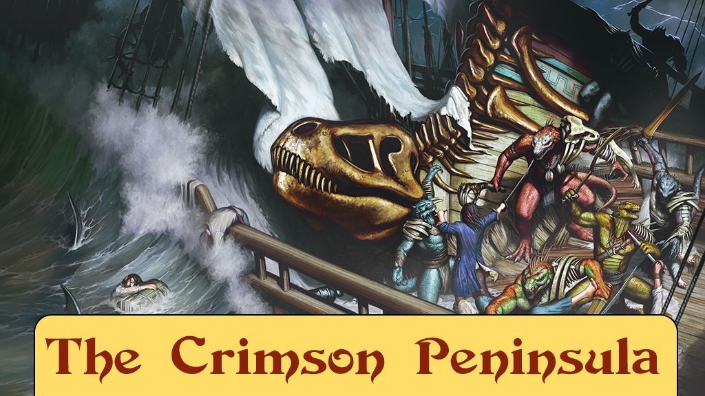 The Crimson Peninsula is a campaign setting that has pirates, a magic cancelling sea, a coven of witches, and a science-fantasy element. Get the free preview --- powercellgames.kit.com/967fbcc403 #rpg #ttrpg #tabletoprpg #tabletopgaming #tabletopgames