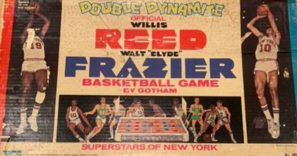 YvanMontgury's tweet image. Happy 81st Birthday @WaltFrazier 🎂

Who remembers this board game? 

Double Dynamite Official Willis Reed &amp;amp; Walt ‘Clyde’ Frazier, Basketball game #NewYorkForever