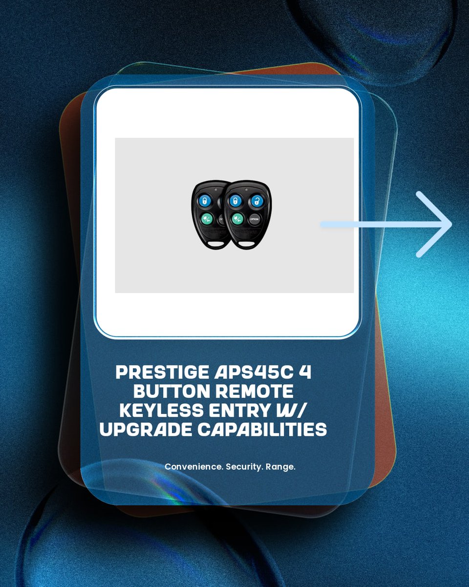 HobStopOfficial's tweet image. Unlock ultimate convenience with the Prestige APS45C keyless entry system. What feature do you love most?

#keylessentry #carsecurity #remotesystem #vehicleaccess #automotivegadgets

horizongearco.com/products/prest…